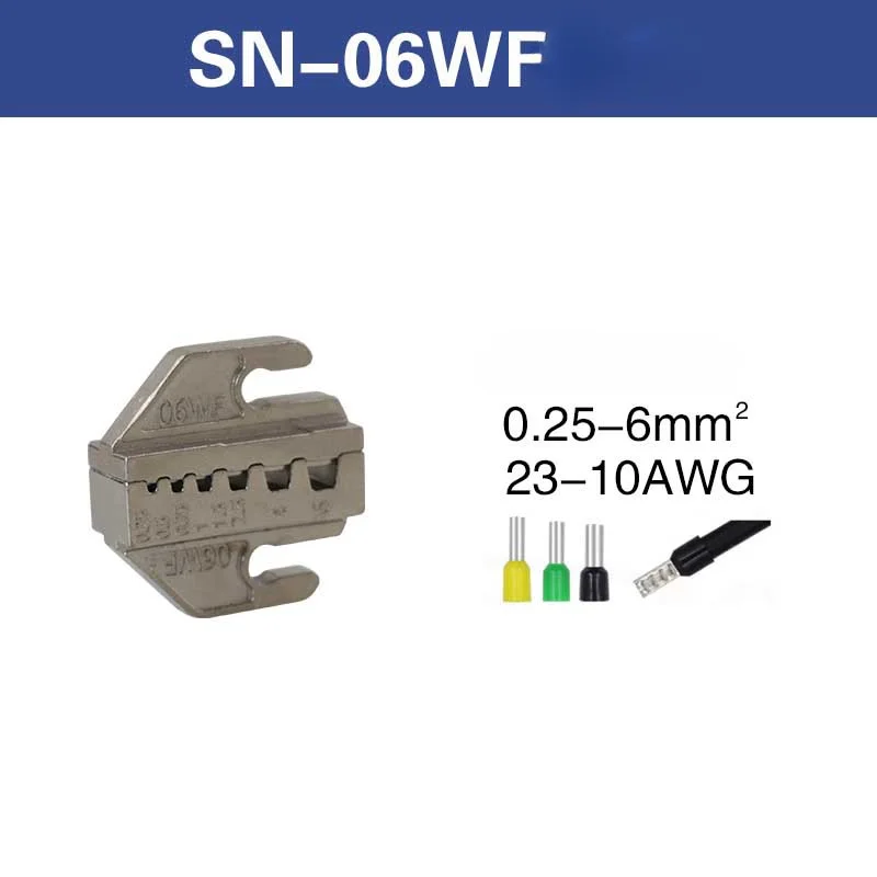 SN-serie krimptangkaak voor veerklemmen Blote aansluitingen Geïsoleerde aansluitingen 58B 2549 02C 06WF 2546B 58B 06: Black