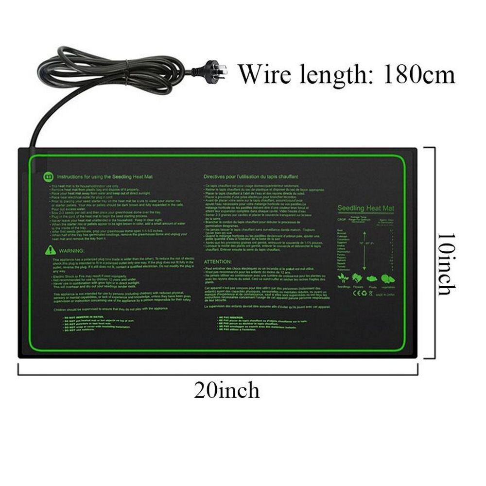 10x20 inch Seedling Heating Mat Waterproof Plant Seed Germination Propagation Clone Starter Pad Garden Supplies EU/US/UK
