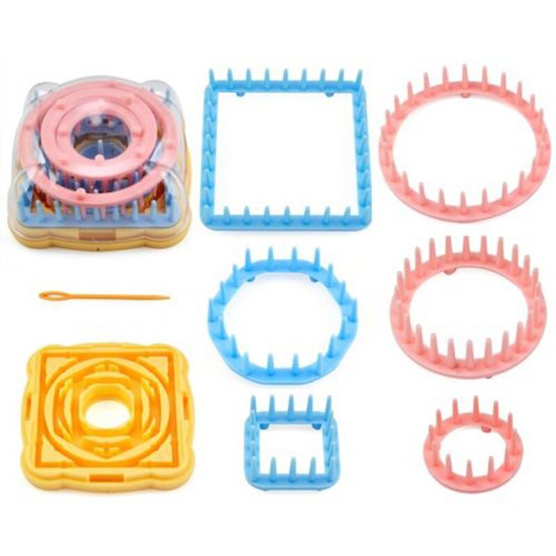 9pcs Weaving Loom Knitting Loom Flower Daisy Knit Pattern Maker Wool Yarn Needle Loom Knitting Tools