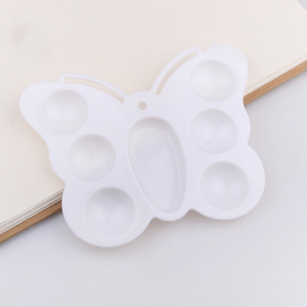 8Pcs Personality Shape DIY Art Paint Drawing Tray Palette(White Blue and Green)