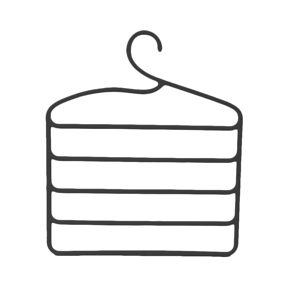 Cintre de pantalon à cinq couches, à la , organisateur magique de placard, vêtements, multi-ports, gain de place: Brown