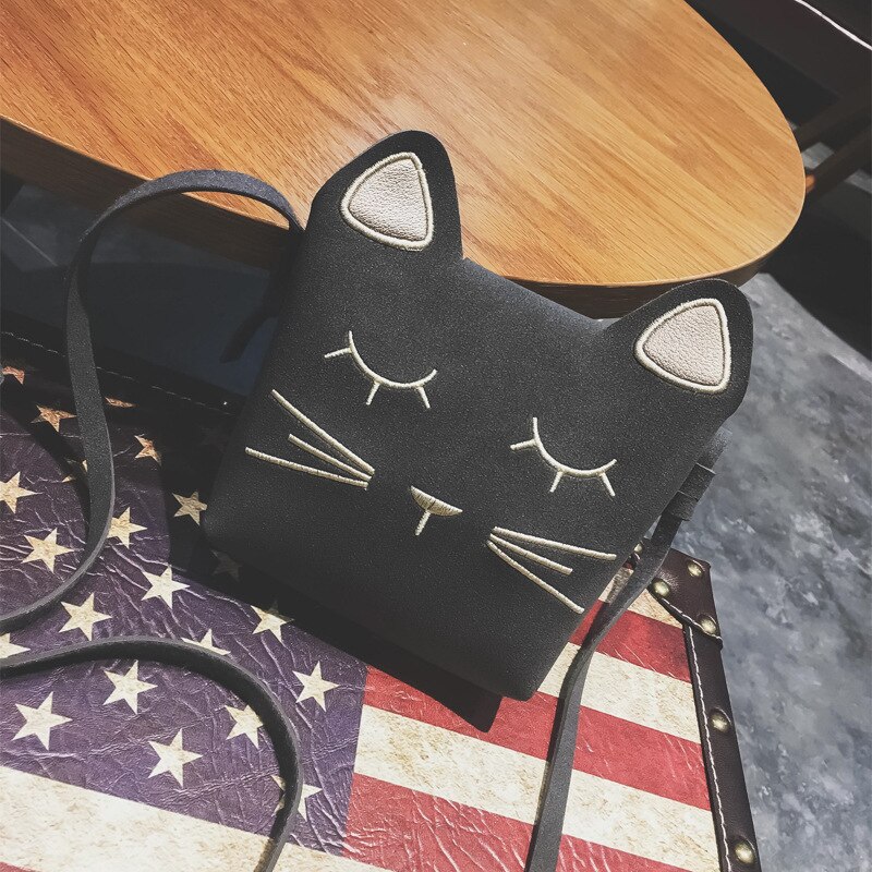 Bolso pequeño de ante de imitación para bebé y gato, bandolera pequeña de ante de imitación, monedero para chica, Mini bolso de hombro