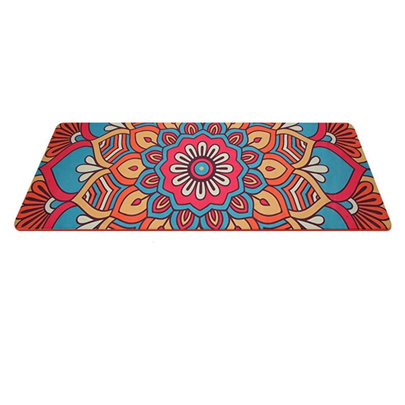 Yoga Mat - 10mm Thick - Non-Slip PVC - Lotus Pattern - Fitness & Exercise Pad