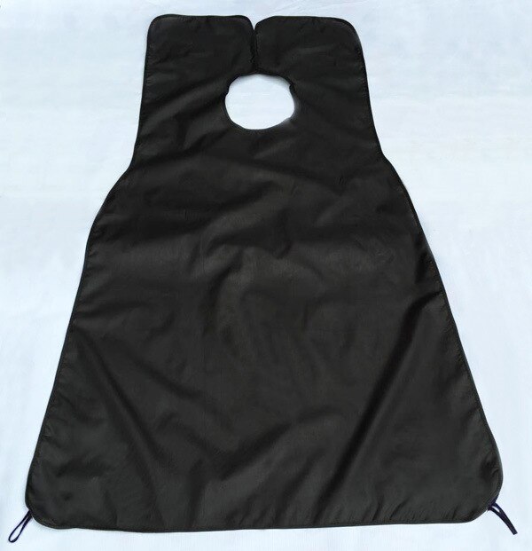 Baard schort verzorging schoon verzamel doek slab gezichtshaar scheer opvang cape met twee zuignappen scheerdoek scheerschort: 1 stuk zwart