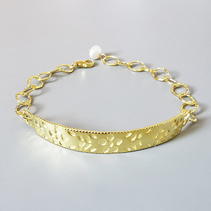 Louleur nyheter 925 sterling sølv armbånd barokk perle måke farge armbånd engelsk kort armbånd til kvinner fint smykker 19cm