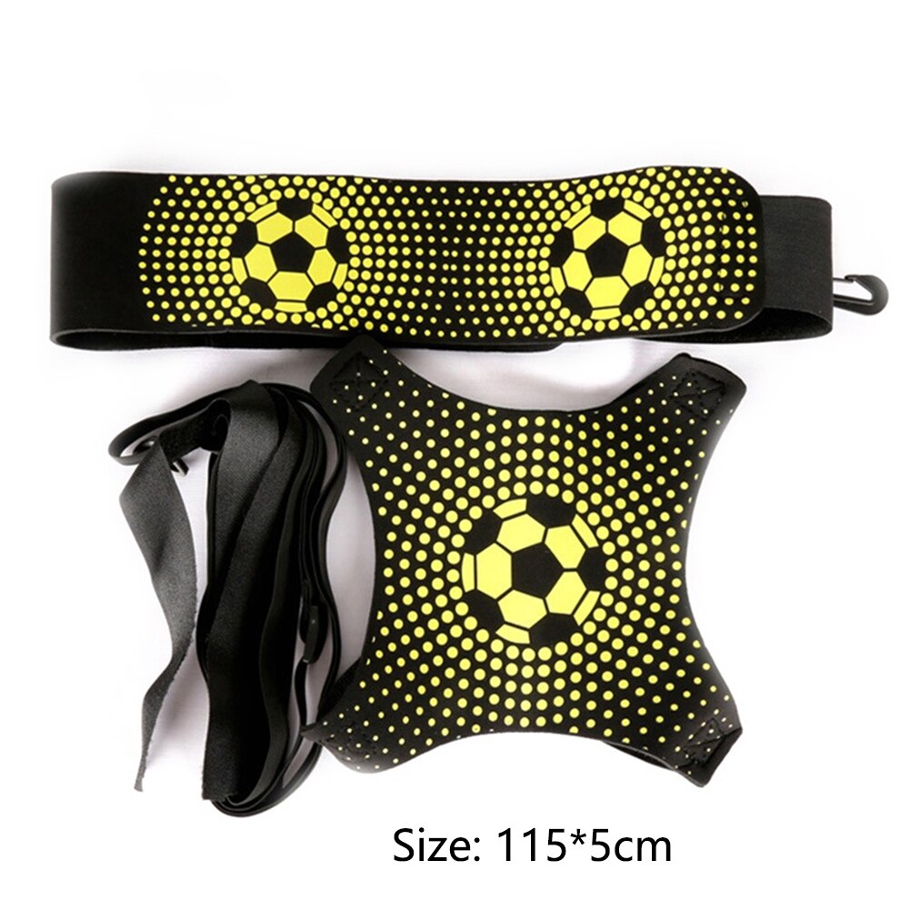 Soccer Ball Practice Belt Football Kick Training Belt Adjustable Trainer Train Equipment Practice Belt Hands Kids Adult Soccer: new yellow 1
