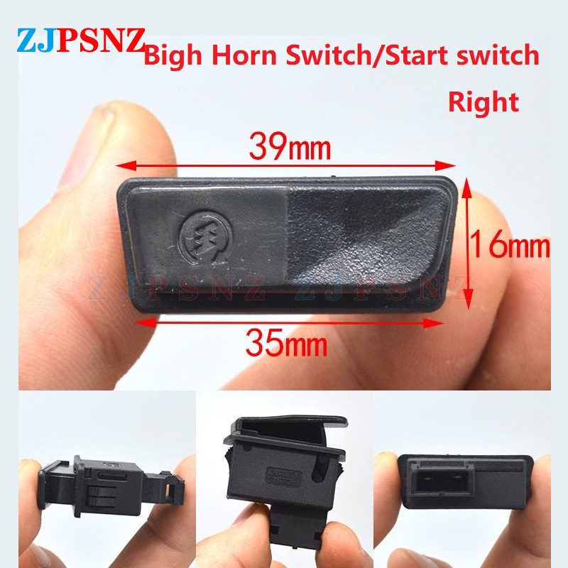Botón de interruptores para motocicleta, bocina, señal de giro, luz alta y baja, botón de arranque eléctrico, interruptores universales para bicicleta eléctrica de 125cc y 150cc: Multicolor