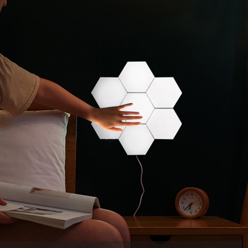 LED Quantum Modulaire lamp Touch Sensor nachtlampje Magnetische Module DIY Patroon Decoratie Slaapkamer Muur Ambient Backlight verlichting