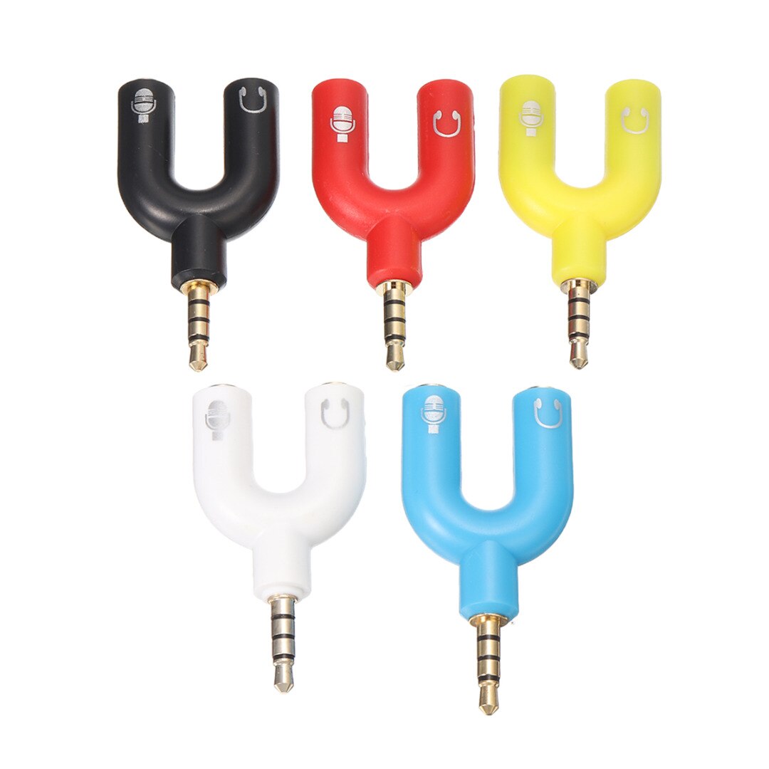 3 5mm Splitter Stereo Plug U vorm Stereo Audio Mic Grandado 3 5mm splitter stereo plug u vorm stereo audio mic grandado