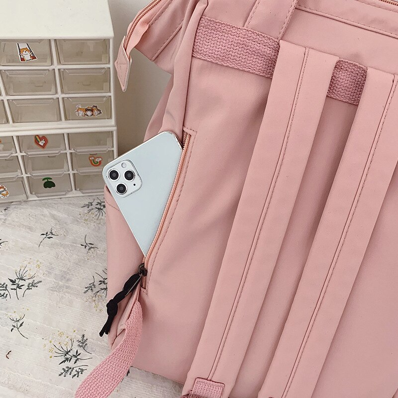 Preppy Purple Backpack Women Waterproof Candy Colors Backpacks Fancy High School Bags for Teenage Girl Cute Travel Rucksack
