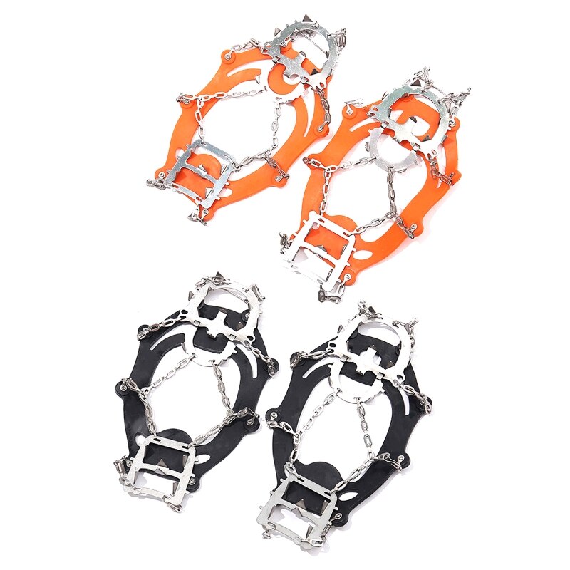 094C Stijgijzers Traction Cleats 18 Spikes Roestvrij Anti-Slip Grips Ice Sneeuw Schoenen Boot