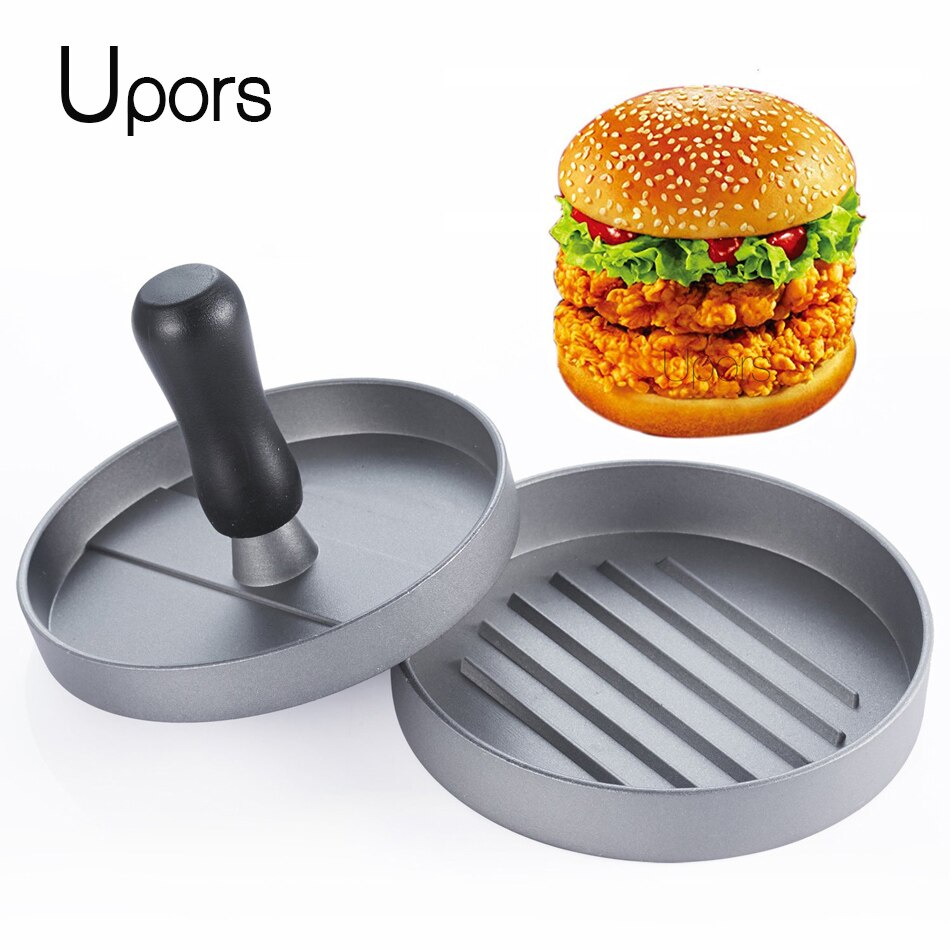 Upors diy hamburger trykk patties maker form patty kjøtt burger trykk lager hamburger patties burgere kjøkken matlaging verktøy: Burgerpress
