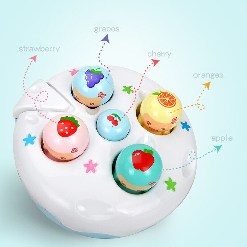 Baby Toys Knock Hit Electric Hamster Game Handheld Machine Puzzle Electric Knock Hamster Education Sound and Light Toys for Baby