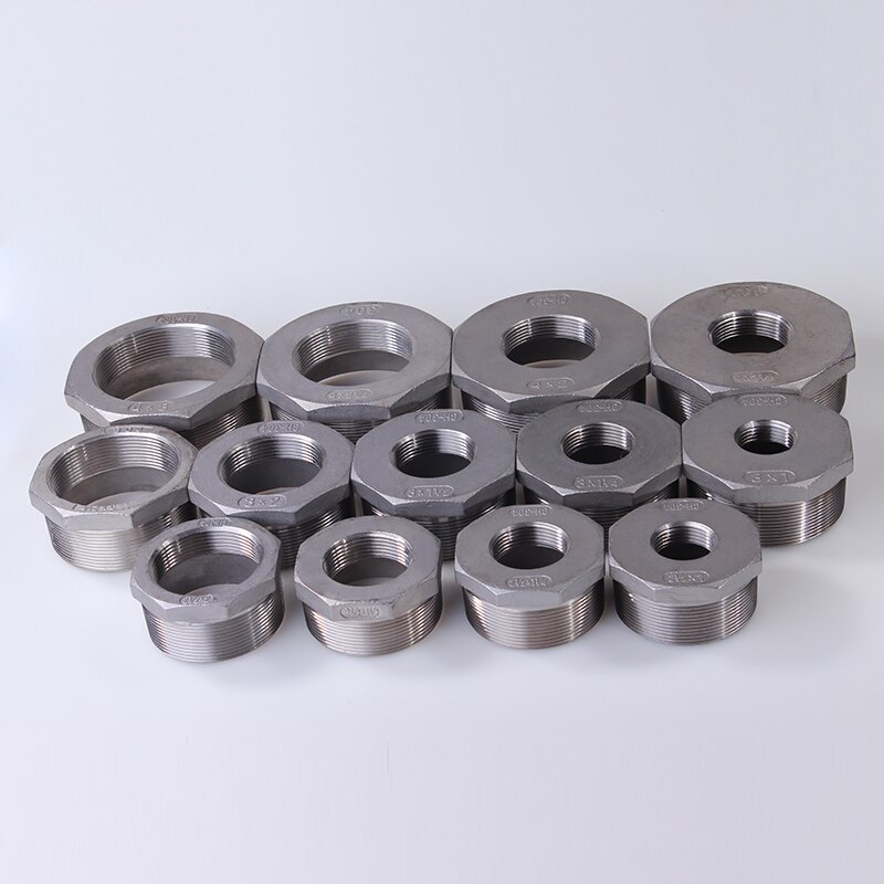 Tonifying Heart Reducer Bushing Male x Female 1/8" 1/4" 1/2" BSPT Thread Stainless Steel SS304 Pipe Fittings For Water Gas Oil