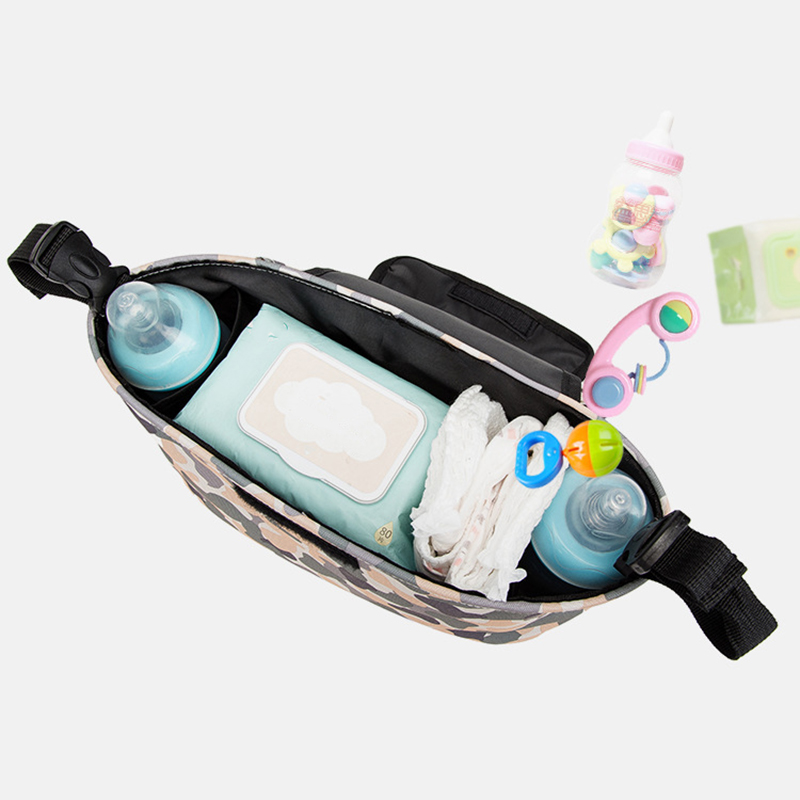 Large capacity baby stroller hanging bag flip wipes storage box baby diaper bags organizer shoulder bag shoulder bag mummy bag tote