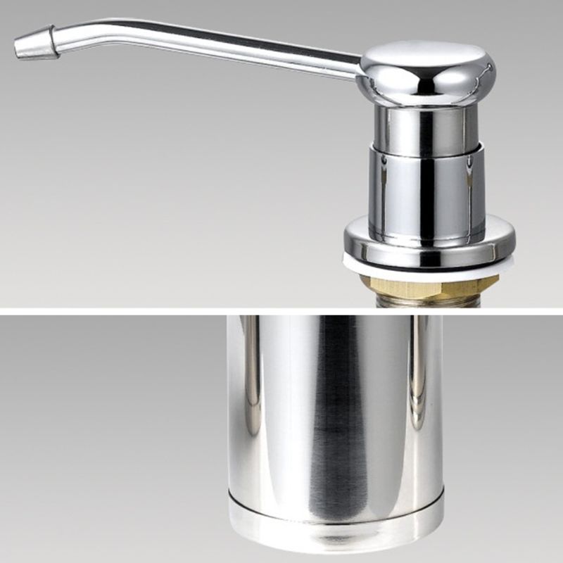 Dispensador de jabón líquido de acero inoxidable, bote, fregadero de cocina, caja de jabón para baño,