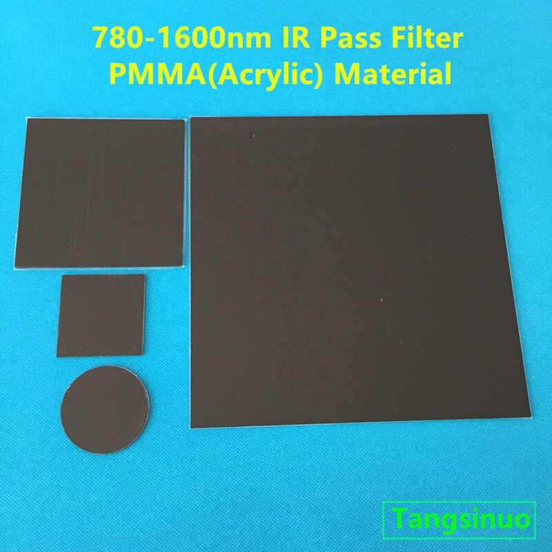 Filtre infrarouge noir IR780, résine acrylique PMMA, plusieurs tailles