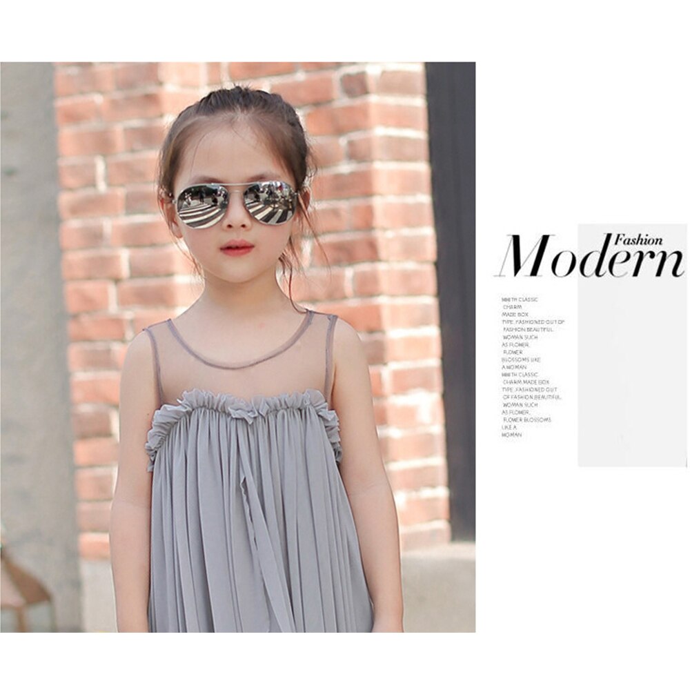 1 pieza de nuevas gafas de sol clásicas para niños, gafas de espejo coloridas para niños/niñas, montura metálica para niños, lindos anteojos para exteriores