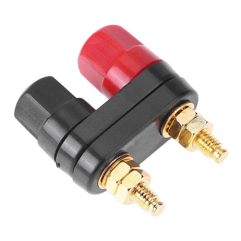 Chegada nova banana plugues casal terminais vermelho preto conector amplificador terminal ligação pós banana falante plug jack
