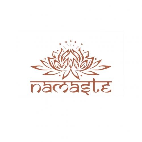 1Pc Removable Indian Namaste non toxic Namaste Lotus Wall Sticker Living Room Background Decal Mural Home Decor: Brown