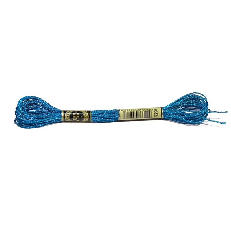 8 meter 12 tråde farverig metallisk tråd håndlavet korssting ledningstråd guld silke broderitråd: Blå