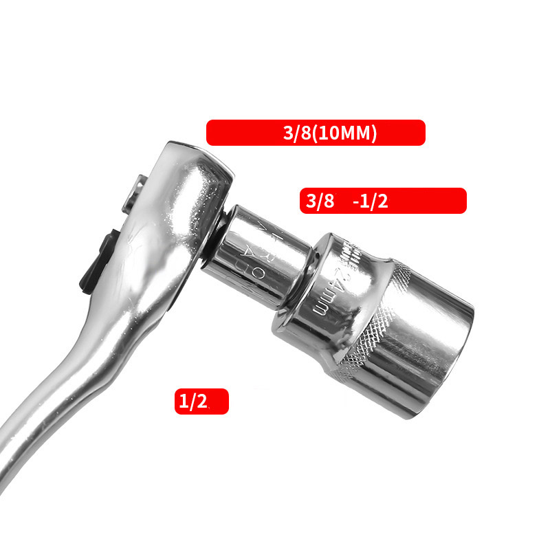 Skraldenøgle topnøgle adapter 1/4 " 3/8 " 1/2 " hun-til-han topnøgle konverter