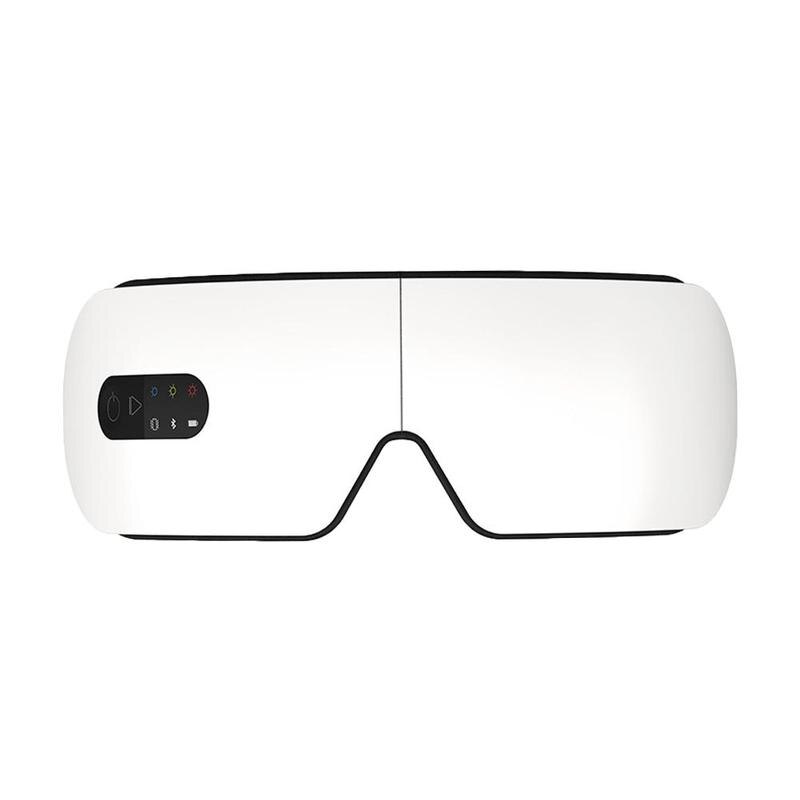 Multi Functie Eye Massage Apparaat Lcd-scherm Oogbescherming Smart Shade Cover Slaap Eye Massager Rest Eye Mask: WHITE