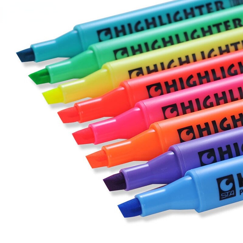 mini highlighter maling tusj tegning flytende kritt brevpapir skolekontor rekvisita 1 stk