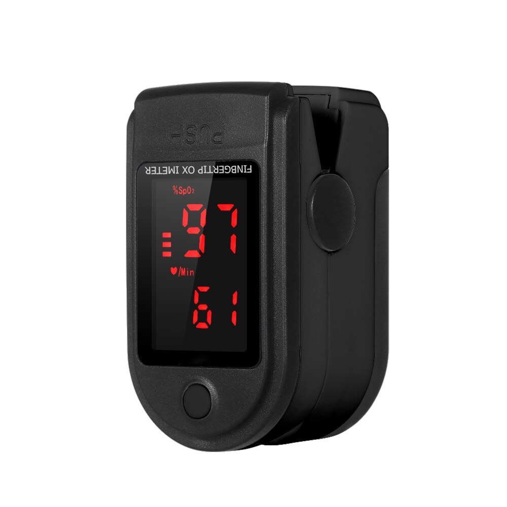 Bærbar blod oxygen monitor finger puls oximeter iltmætning monitor hurtigt inden for 24 timer (uden batteri): Grå