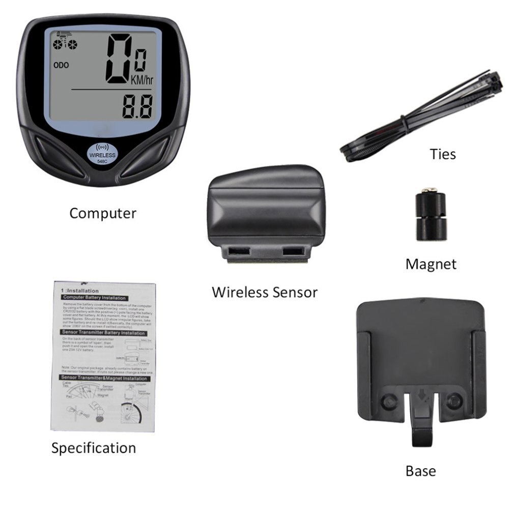 Bicycle stopwatch multi-function wireless electronic stopwatch odometer timer electronic stopwatch odometer timer