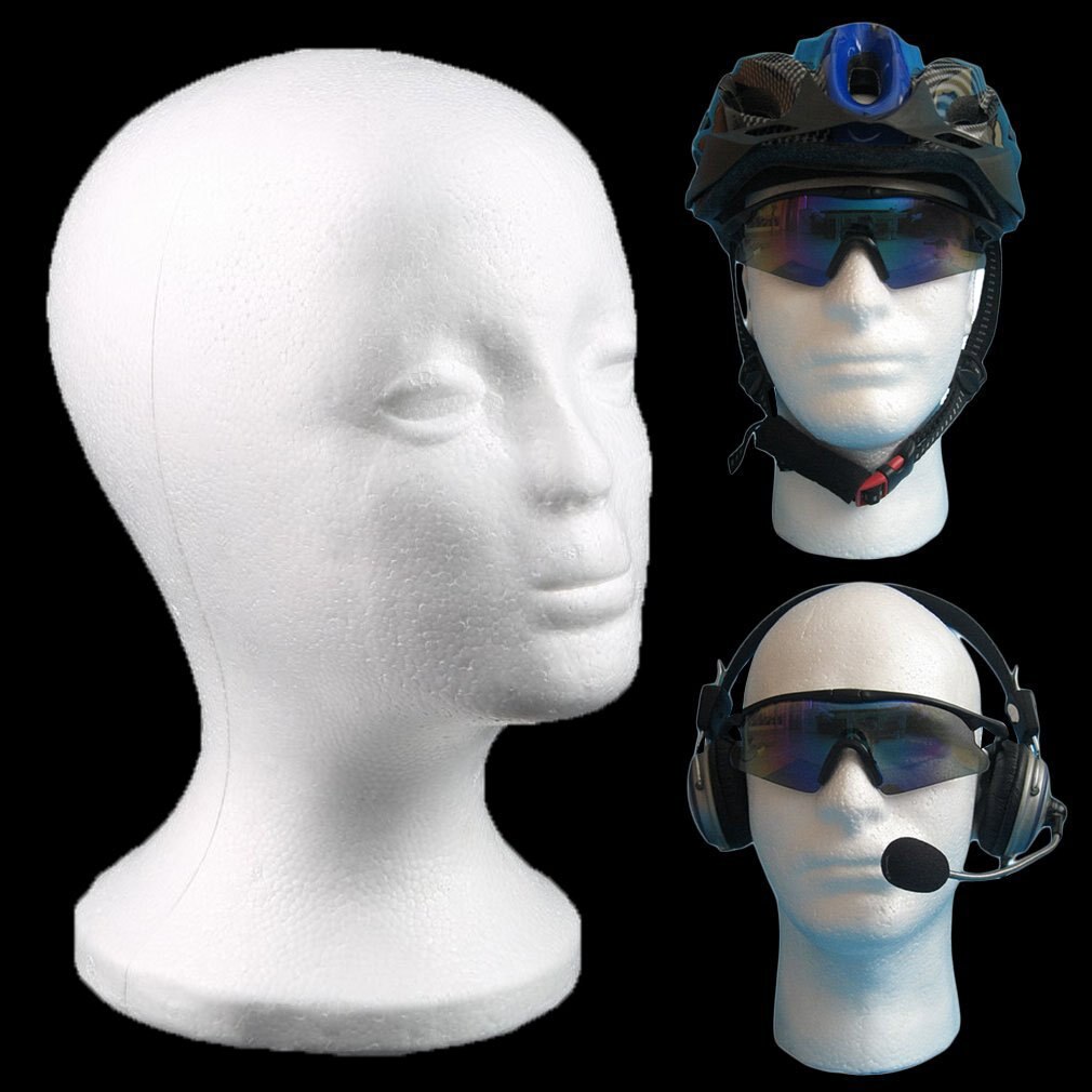 Faroot – tête de Mannequin en polystyrène blanc Durable, modèle de perruque, lunettes, présentoir de chapeaux