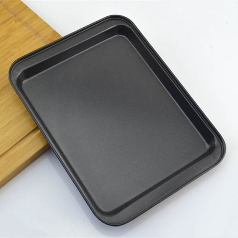 10 Inch Rechthoekige Non-stick Brood Cake Bakken Lade Bakplaat Oven Rechthoekige Zwarte Bakplaat Diy Bakken Keuken tool