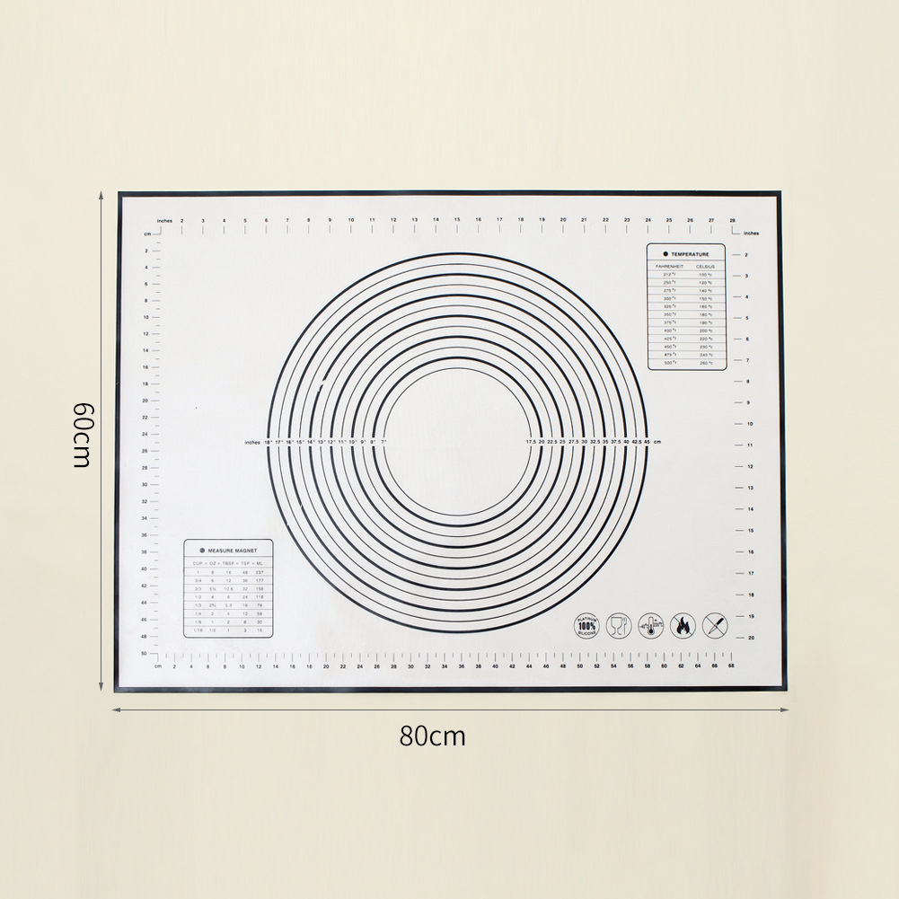 Mata do wyrabiania ciasta mata silikonowa do pieczenia Pizza ciasto Maker ciasto kuchnia łopatka grillowa gadżety pieczenia maty stołowe podkładka: 60x80cm Random color