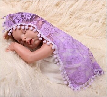 45*45cm , stretch blonder wrap, rekvisitter til baby fotografering nyfødt fotografering rekvisitter fotografi baggrund: Lilla