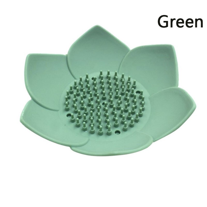 1pc siliconen afdruipbakjes, zeepbakjes, lotusvormige houder, draagbare zeepbakjes, antislip zeepbakjes, badkameraccessoires: Gn
