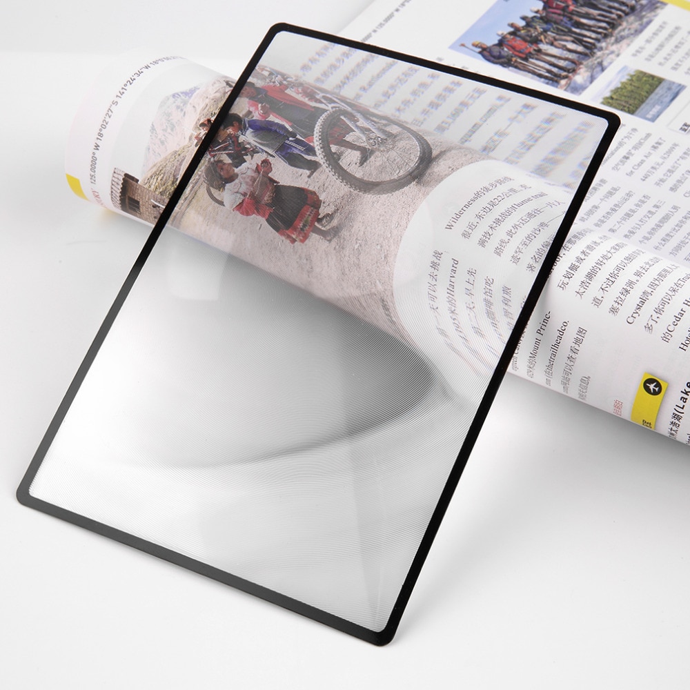 180x120mm A5 Flat PVC Magnifier Sheet X3 Book Page Magnification Magnifying Reading Glass Lens