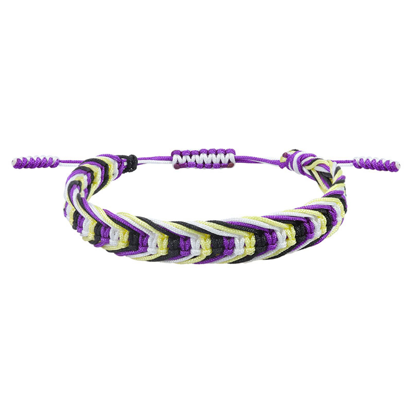 Pulseras de amistad trenzadas con hilo ondulado bohemio de poliéster, tejido étnico Multicolor texturizado ajustable de 15cm-27cm de largo, 1 ud.: Verde Dragonly