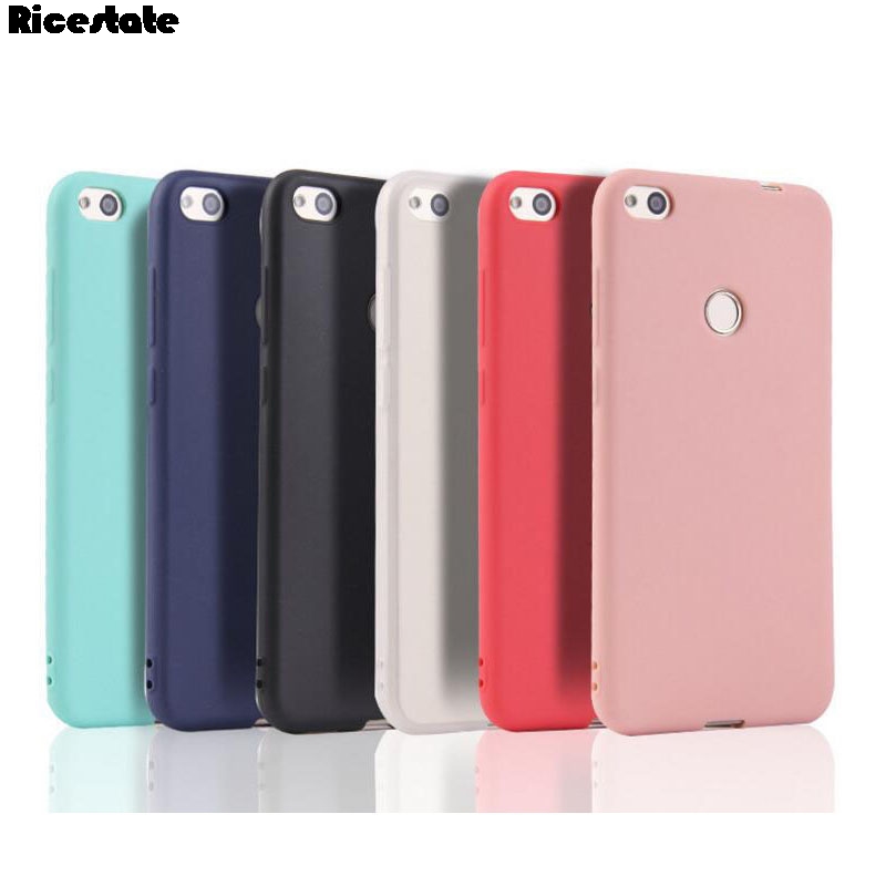 Voor Huawei P8 lite 2107 case Huawei P9 lite Gevallen Huawei Honor 8 lite matte Soild kleur en Clear Soft Silicon TPU Gevallen