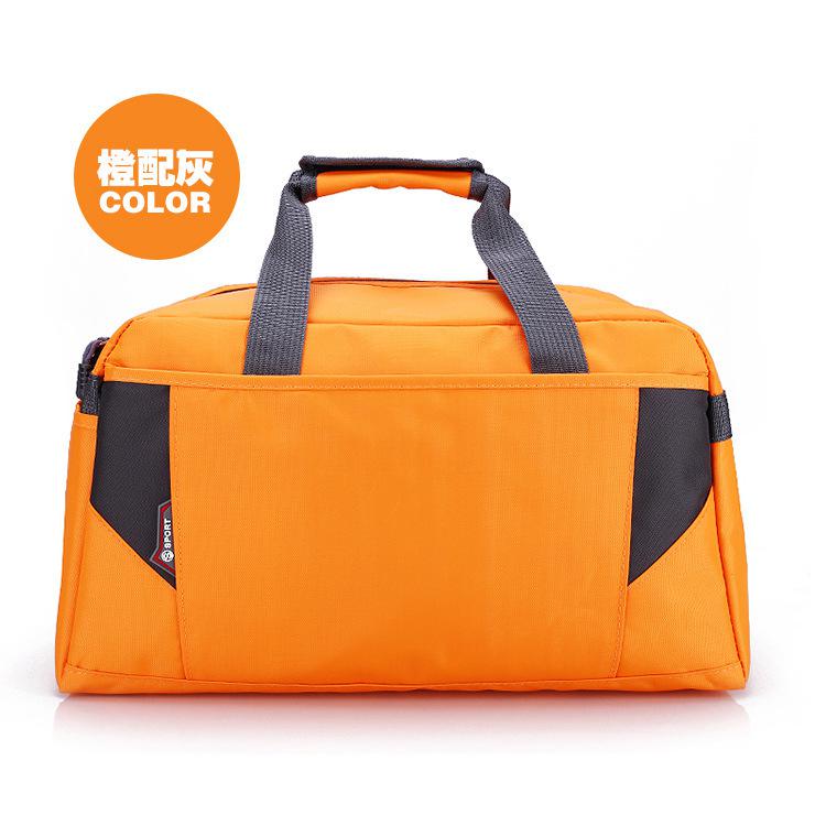 Waterdichte Sporttas Vrouwen Gym Tassen Nylon outdoor tas Mannen Nylon Materiaal Sport Draagbare Tassen: orange gray