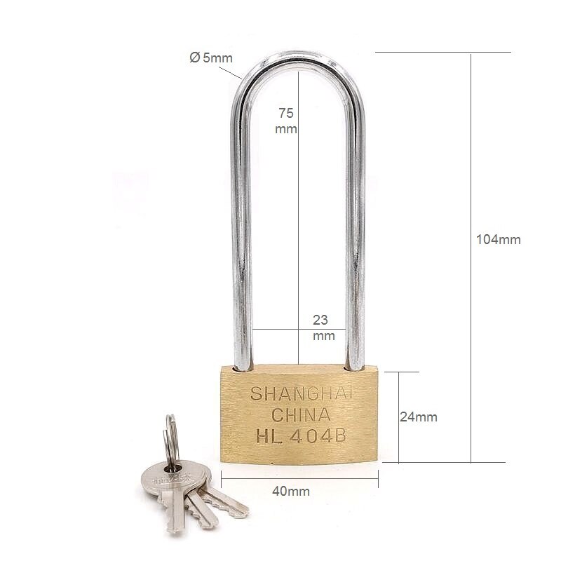 Messinki riippulukko pitkä lukon palkki yksi avain avaa useita lukkoja varkaudenesto ovikaappi riippulukko 30mm/40mm/50mm/60mm: B 40mm