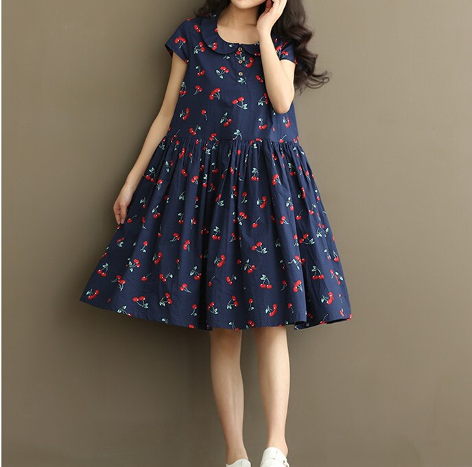 Escuela Japonesa uniformes Anime Cosplay Sailor traje estilo universitario pequeño fresco cereza estampado chicas dulces y lindas estudiante vestido M-XL