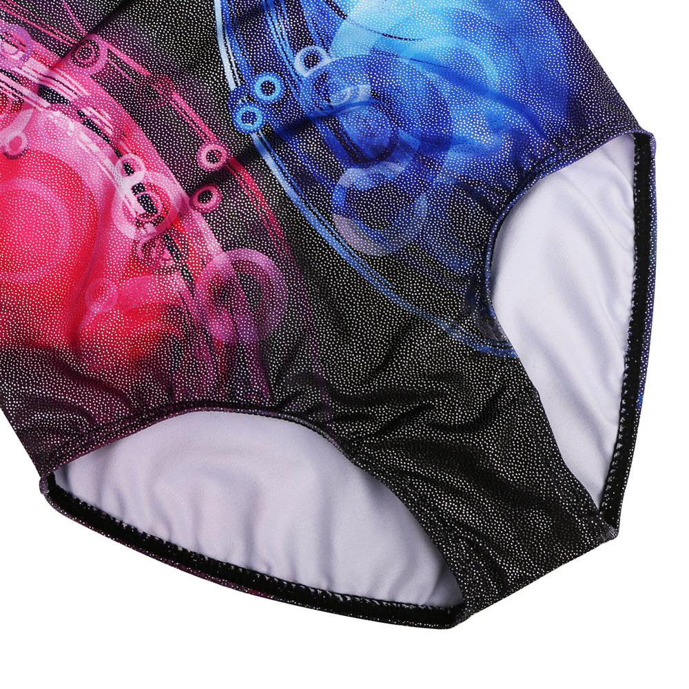 BAOHULU 3-12Y Kids Girls Leotards for Gymnastics Bright Color Strips Ballet Dance Bodysuits Tank Teens Athletes Skating Leotard