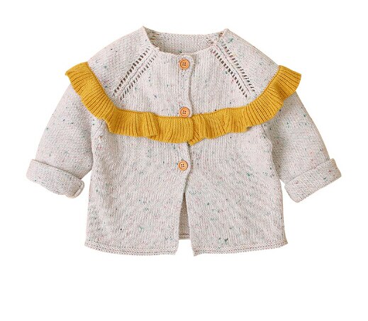 WInter Autumn Baby Sweaters Baby Girls Boys Ruffles Single Breasted Knit Sweater Cardigan Outwear Girls Clothing: 3M