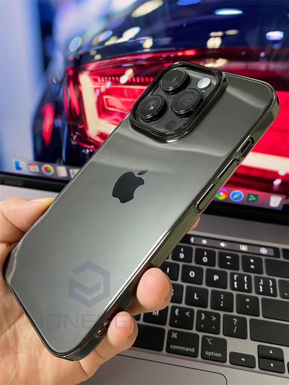 Coque de téléphone transparente en cristal clair pour iPhone, coque arrière, super mince, dur, PC, lumière, 12, 13, 14, 15 Pro Max, 14Pro, 15 Pro