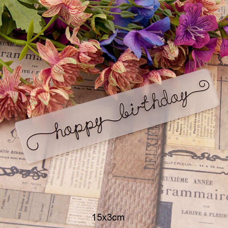 Happy Birthday Textured Plastic Embossing Folders for card making Template Dies Scrapbooking Paper Craft Supplies embosser