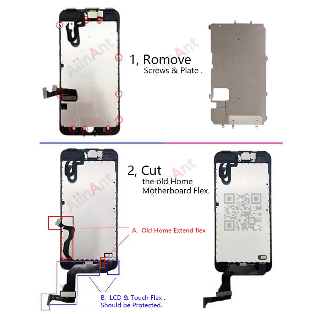 Aiinant Originele Home Knop Flex Voor Iphone 5 S Se 6 6 S 7 8 Plus 8 Plus 7Plus terug Thuis Flex Kabel Functie Vergadering