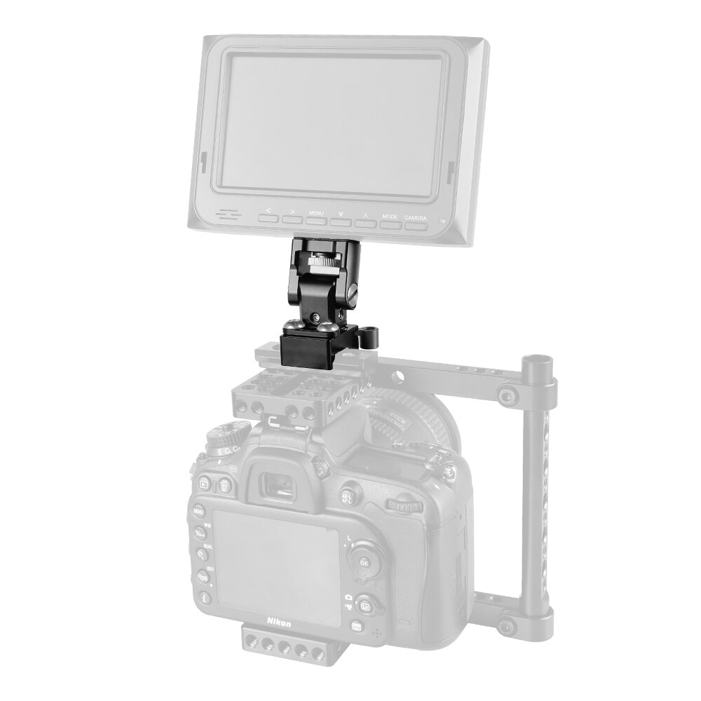 HDRIG Camera Monitor Support Holder With 1/4"-20 Mounting Stud QR Quick Release NATO Clamp for Camera