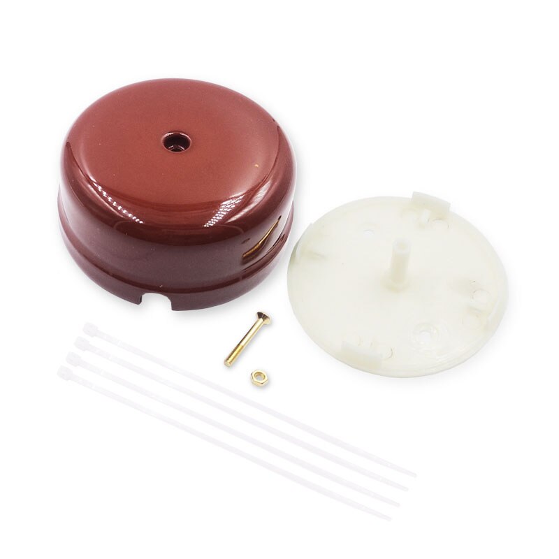 5pcs Wall Switch Socket Wire Junction Boxes Ceramics Electrical Mounting Box: Brown