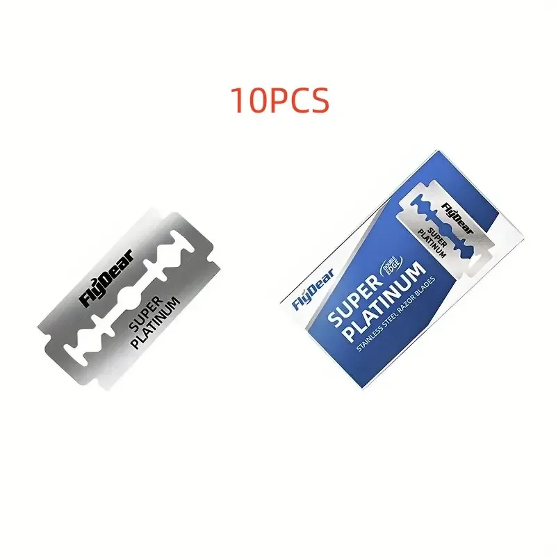 Barber Tool Double Edge Safety with Classic Retro Stainless Steel Razor Blades for Men's Shaving and Hair Removal: Gold