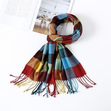 Kleurrijke Kasjmier Sjaals Herfst Winter Leuke Zachte Plaid Vrouwen Sjaal Warm Dames Sjaal Lange Wrap pashmina Unisex Vrouwelijke